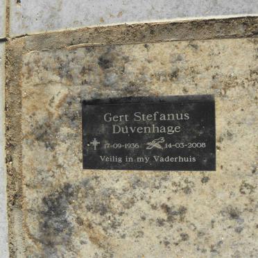 DUVENHAGE Gert Stefanus 1936-2008