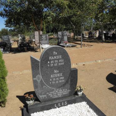ELLIS Hansie 1920-2005 &amp; Koekie 1918-2006