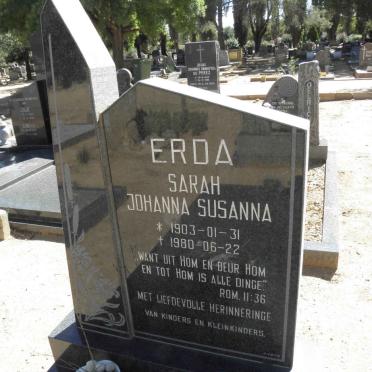 ERDA Sarah Johanna Susanna 1903-1980