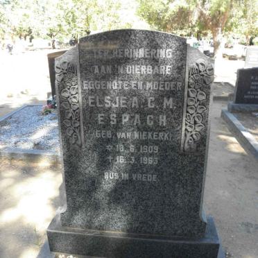 ESPACH Elsje A.C.M. nee VAN NIEKERK 1909-1963