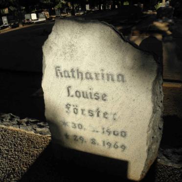 FÖRSTER Katharina Louise 1900-1969