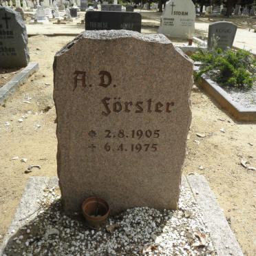 FÖRSTER A.D. 1905-1975