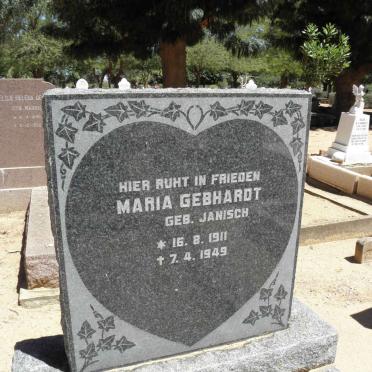 GEBHARDT Maria nee JANISCH 1911-1949