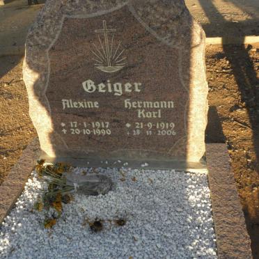 GEIGER Hermann Karl 1919-2006 &amp; Alexine 1917-1990