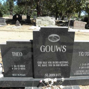 GOUWS Theo 1894-1970 :: GOUWS T.G. 1936-1989