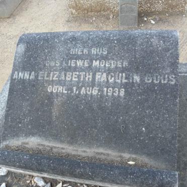 GOUS Anna Elizabeth Faculin -1938