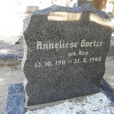 GOETZE Anneliese nee RIEP 1911-1945