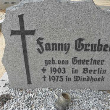 GRUBER Fanny nee VON GAERTNER 1903-1975
