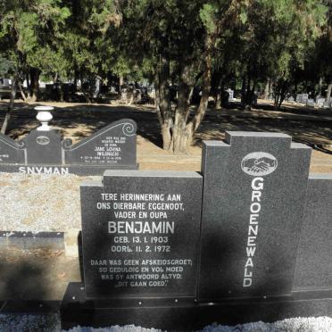 GROENEWALD Benjamin 1903-1972