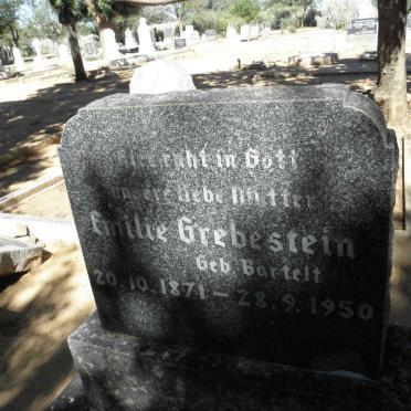 GREBESTEIN Emilie nee BARTELT 1871-1950