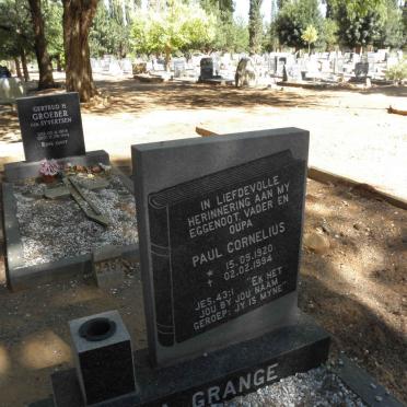 GRANGE Paul Cornelius, la 1920-1994