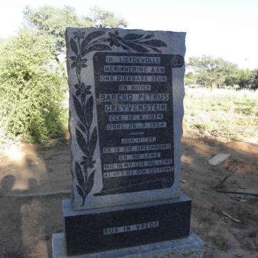 GREYVENSTEIN Barend Petrus 1934-1954