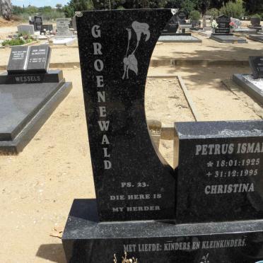 GROENEWALD Petrus Ismael 1925-1995 &amp; Christina