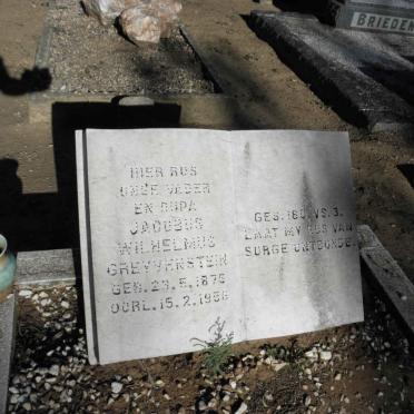 GREYVENSTEIN Jacobus Wilhelmus 1876-1956
