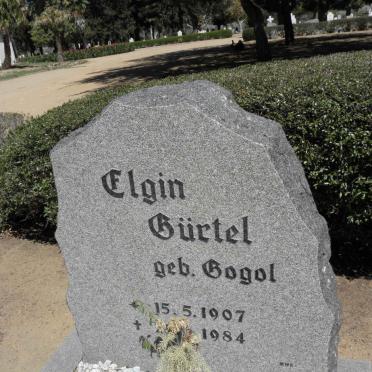GÜRTEL Elgin nee GOGOL 1907-1984