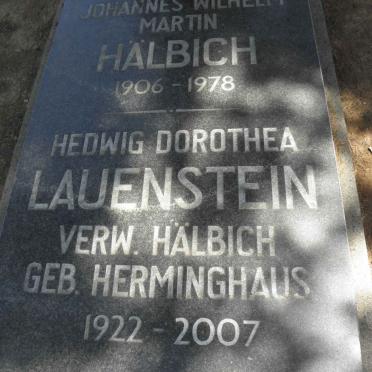 HÄLBICH Johannes Wilhelm Martin 1906-1978 :: LAUENSTEIN Hedwig Dorothea nee HERMINGHAUS formerly HÄLBICH 1922-2007