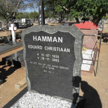 HAMMAN Eduard Christiaan 1935-2003