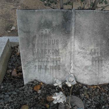 HANEKOM Isak Jacobus 1900-1965