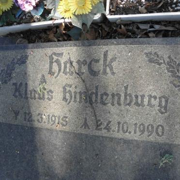 HARCK Klaus Hindenburg 1915-1990