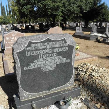 HAMMAN Eduard Christiaan 1903-1987