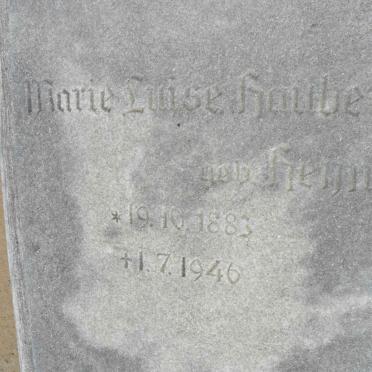 HAUBER Marie Luise nee HEIM 1883-1946
