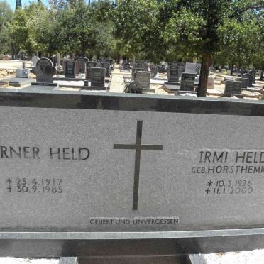 HELD Werner 1917-1985 &amp; Irmi HORSTHEMKE 1926-2000