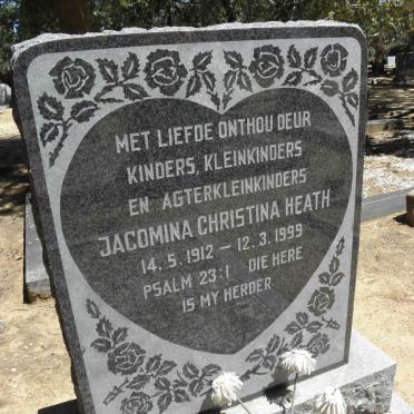 HEATH Jacomina Christina 1912-1999