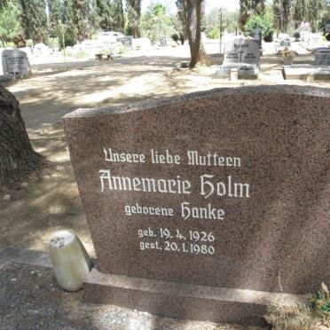 HOLM Annemarie nee HANKE 1926-1980
