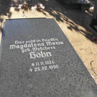 HÖHN Magdalena Maria nee METCHERS 1924-1996