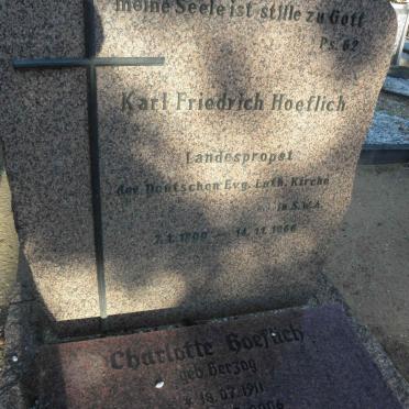 HOEFLICH Karl Friedrich 1899-1966 &amp; Charlotte HERZOG 1911-2006