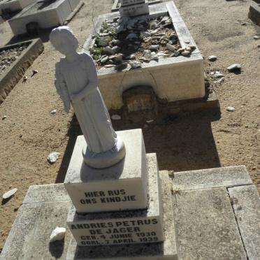 JAGER Andries Petrus, de 1930-1939