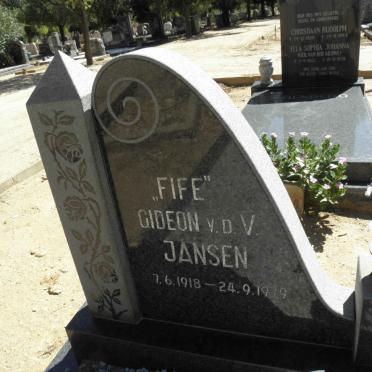 JANSEN Gideon v.d. V. 1918-1979