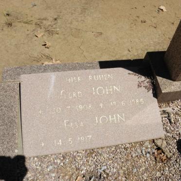 JOHN Gerd 1908-1985 &amp; Elsa 1917-