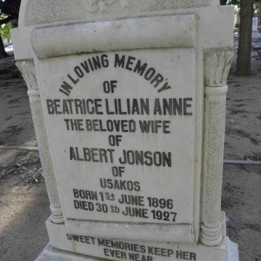 JONSON Beatrice Lilian Anne 1896-1927