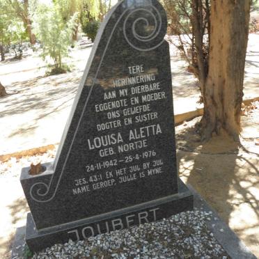 JOUBERT Louisa Aletta nee NORTJE 1942-1976