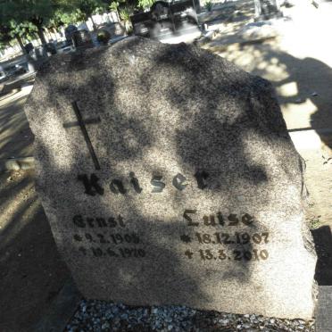 KAISER Ernst 1905-1970 &amp; Luise 1907-2010