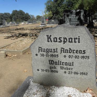 KASPARI August Andreas 1905-1975 &amp; Waltraut WEBER 1906-1982