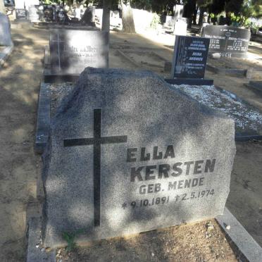 KERSTEN Ella nee MENDE 1891-1974