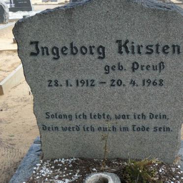 KIRSTEN Ingeborg nee PREUF 1912-1968