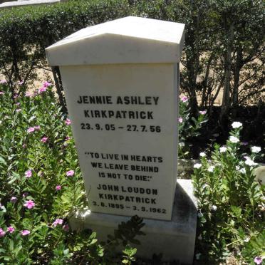 KIRKPATRICK John Loudon 1895-1962 &amp; Jennie Ashley 1905-1956