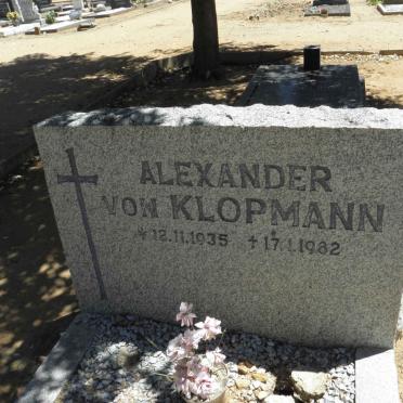 KLOPMANN Alexander, von 1935-1982