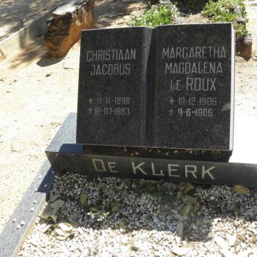 KLERK Christiaan Jacobus, de 1898-1983 &amp; Margaretha Magdalena LE ROUX 1906-1986