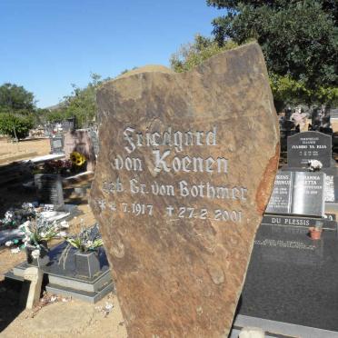 KOENEN Friedgard, von nee Gr. VON BOTHMER 1917-2001