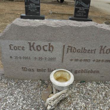 KOCH Adalbert 1913-1990 &amp; Lore 1914-2011