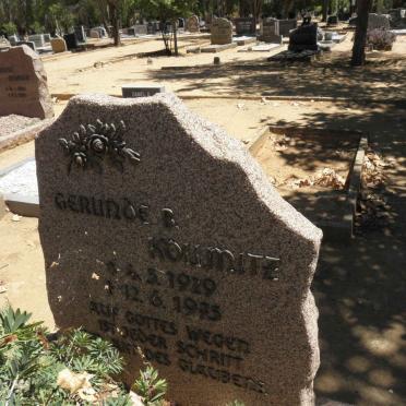 KOLLMITZ Gertrude B. 1929-1975