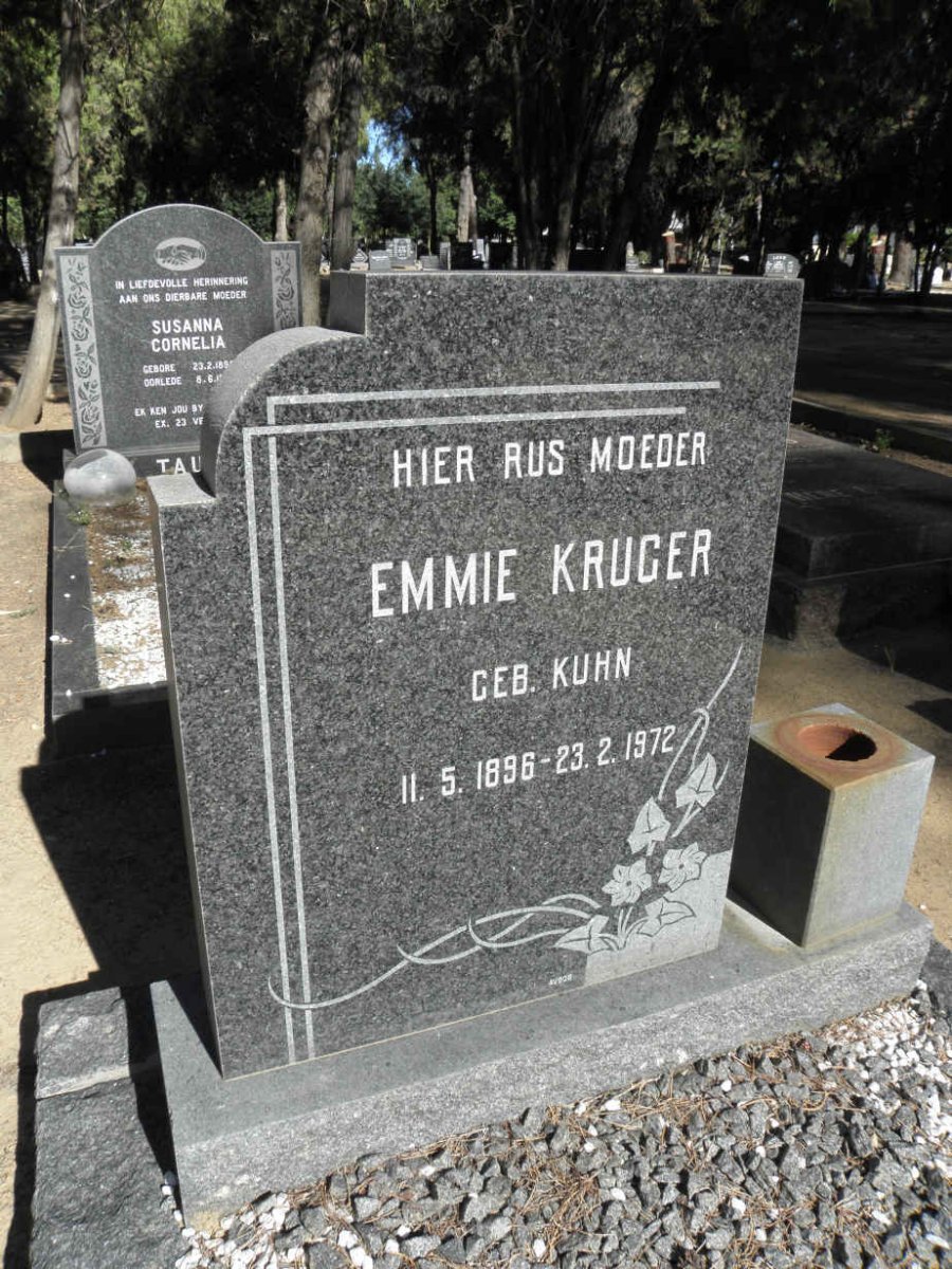 KRUGER Emmie nee KUHN 1896-1972