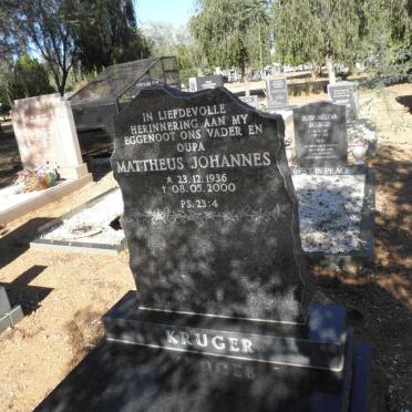 KRUGER Mattheus Johannes 1936-2000