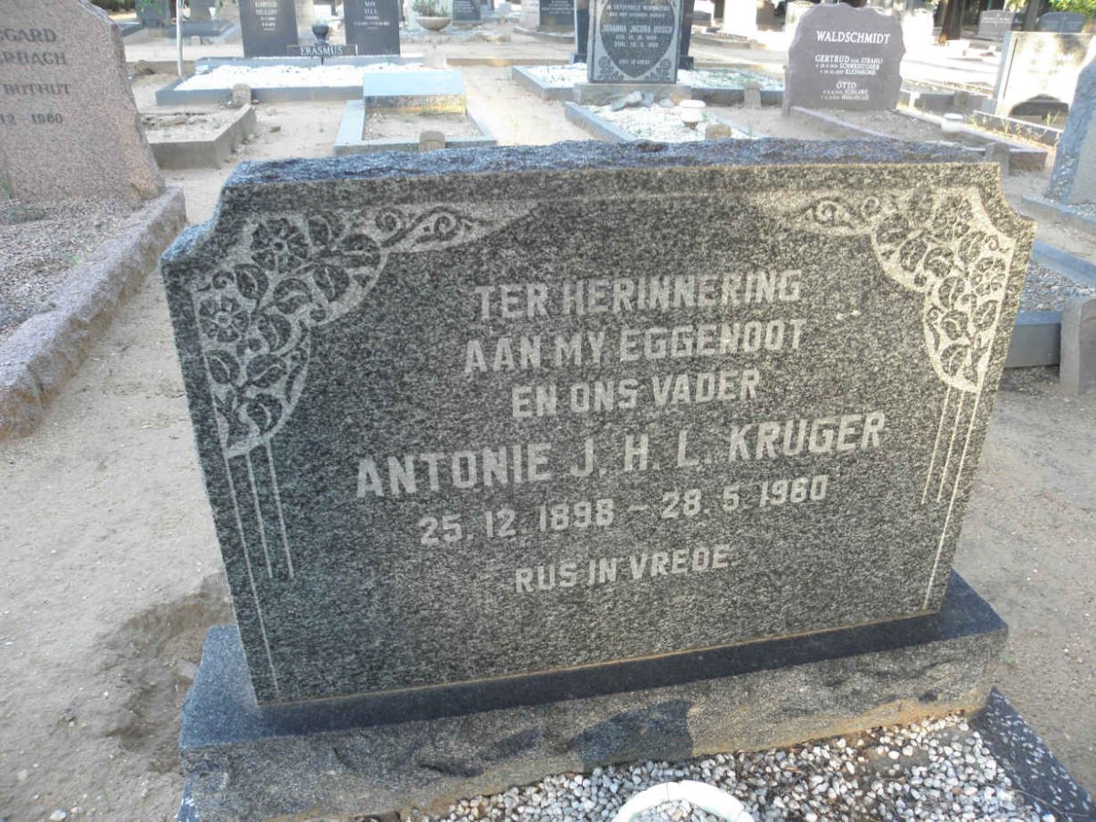 KRUGER Antonie J.H.L. 1898-1960