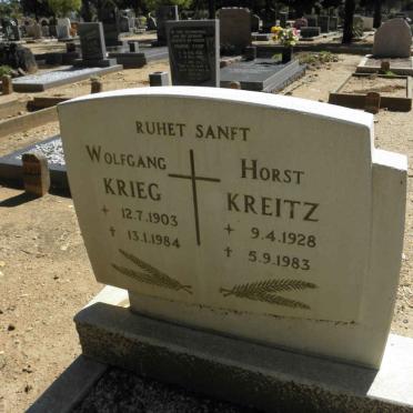 KRIEG Wolfgang 1903-1984 :: KREITZ Horst 1928-1983