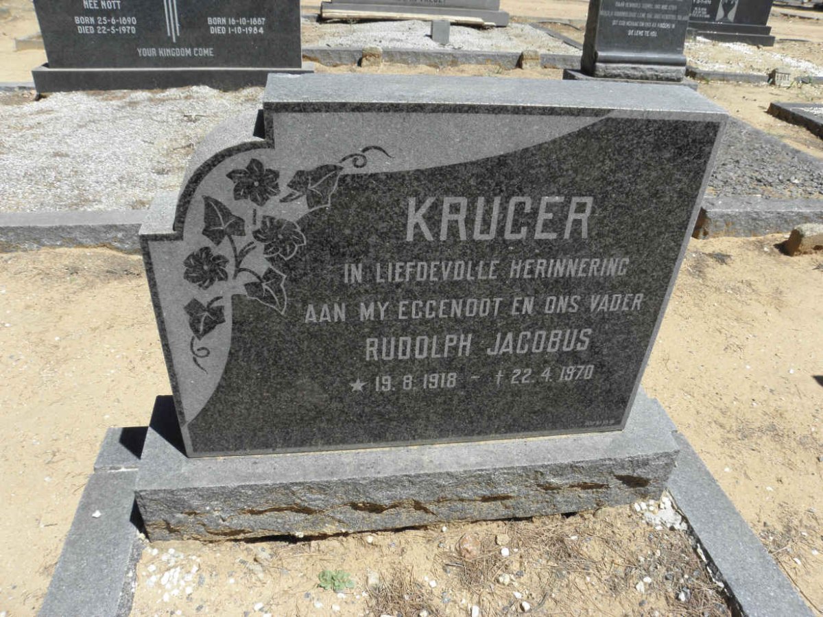 KRUGER Rudolph Jacobus 1918-1970